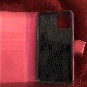 RED leather folio phone case IPhone 7-8 Plus used for a few days